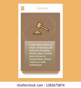 Hammer mobile vertical banner design design. Vector