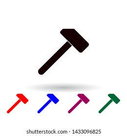 a hammer multi color icon. Elements of farm set. Simple icon for websites, web design, mobile app, info graphics