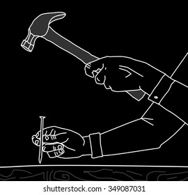 Hammer and nail