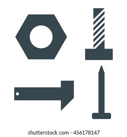 Hammer nail bolt nut Icon