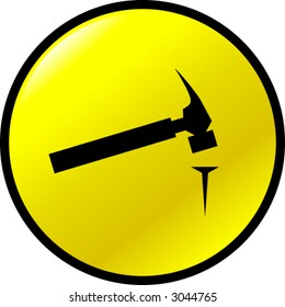 hammer and nail button