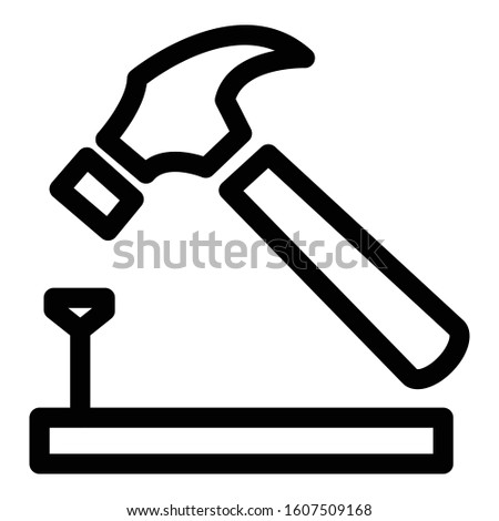 
Hammer, hammer for nail fixer Isolated Vector Icon which can be easily modified or edited
