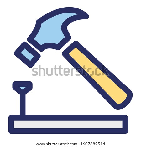 
Hammer, hammer for nail fixer Isolated Vector Icon which can be easily modified or edited
