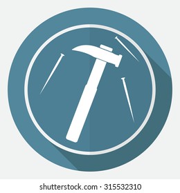 Hammer a nail icon