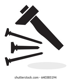 Hammer and Nail Icon 
