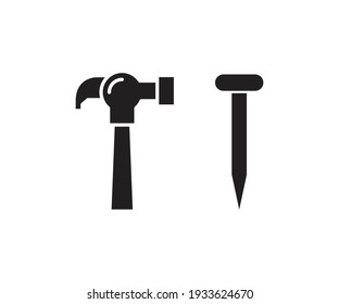 Hammer- und Nagelsymbole