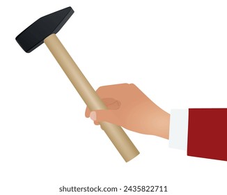 Hammer and nail. vector illustration