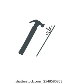 Hammer and nails icon stock illustration