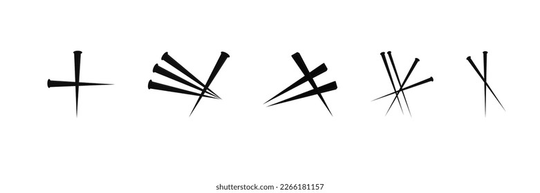 Icono de las uñas martillo. Ilustración vectorial en un fondo blanco.