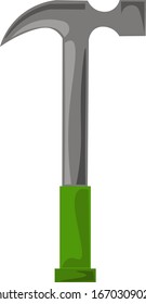 Hammer for nails, illustration, vector on white background.