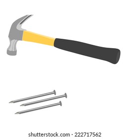 Hammer and nails, hammer, tool