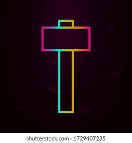 icono de martillo nolan Línea delgada simple, contorno vector de construcción iconos para ui y ux, sitio web o aplicación móvil