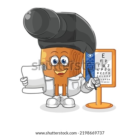 the hammer oculist cartoon. cartoon mascot vector