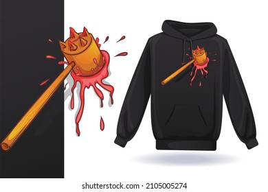 Hammer on heart, hoodie design, t shirt design for girl, t shirt design for man, hammer vector design