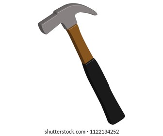 Hammer on white background.