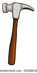 Ein Hammer auf weißem Hintergrund