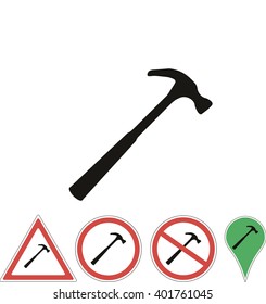 hammer on white background