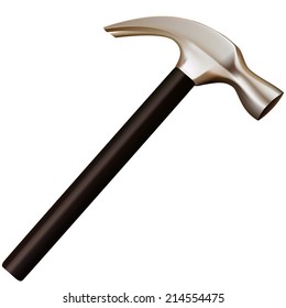 hammer on a white background. construction tools. vector illustration