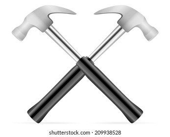 Hammer on a white background. Vector illustration.