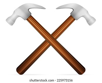 Hammer on a white background. Vector illustration.