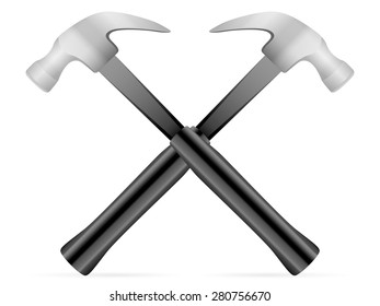Hammer on a white background. Vector illustration.