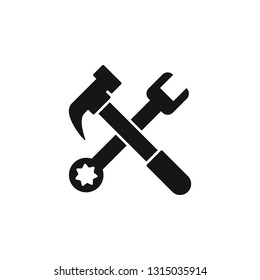 hammer, options. Repair tool, repair vector icon, maintenance, repairs. Vector icon
