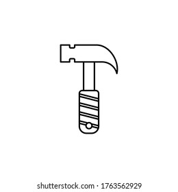 hammer outline Icon. construction vector illustration on white background