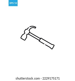 Hammer-Umriss-Symbol, Vektorgrafik
