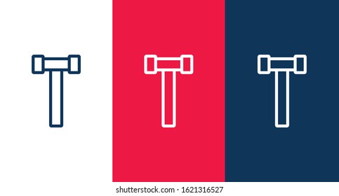 Hammer outline icon for web and mobile