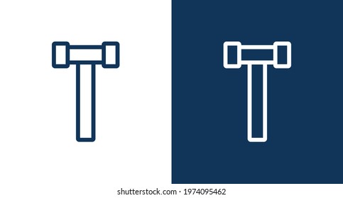 Hammer outline icon for web and mobile