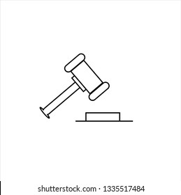 hammer outline icon,vector best line icon.