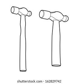 hammer outline vector
