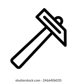 Icono de Vector de contorno de martillo. Trazo editable.