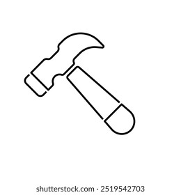 hammer outlines icon simple vector design illustration