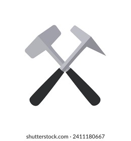 Hammer and pick vector symbol