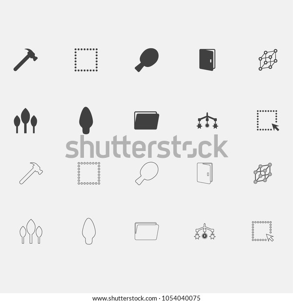 Hammer Ping Pong Door Cube Tree Stock Vector Royalty Free 1054040075