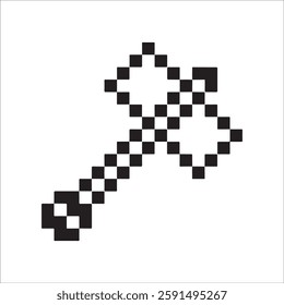 hammer pixel art 8 bit for graphic design