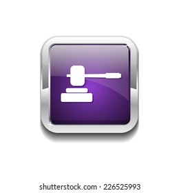 Hammer Purple Vector Icon Button