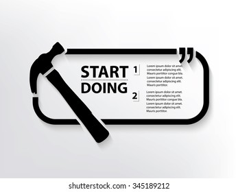 Hammer Quotation Mark Speech Bubble,design