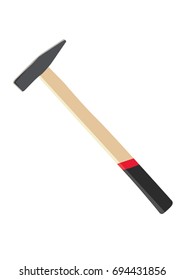 Hammer realistic vector illustration isolated