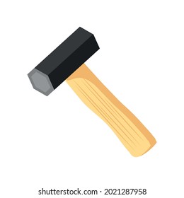 hammer repair tool isolated icon