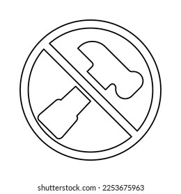 Icono de restricción de martillo en estilo de línea