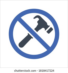 Icono de restricción de martillo, gráficos vectoriales