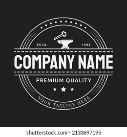 Hammer retro vintage style logo for your brand. Hammer logo