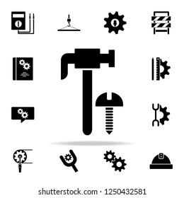 hammer and screw icon. Engineering icons universal set for web and mobile
