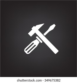 Hammer and Screwdriver Icon. Vector illustration