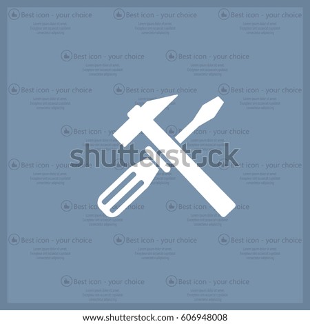 Hammer and Screwdriver Icon. Vector illustration