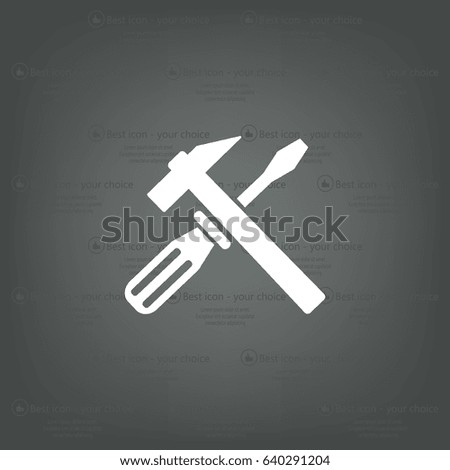 Hammer and Screwdriver Icon. Vector illustration