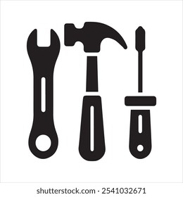 Hammer and Screwdriver and Wrench Vector