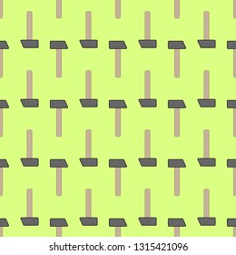 Hammer seamless pattern at neon green background